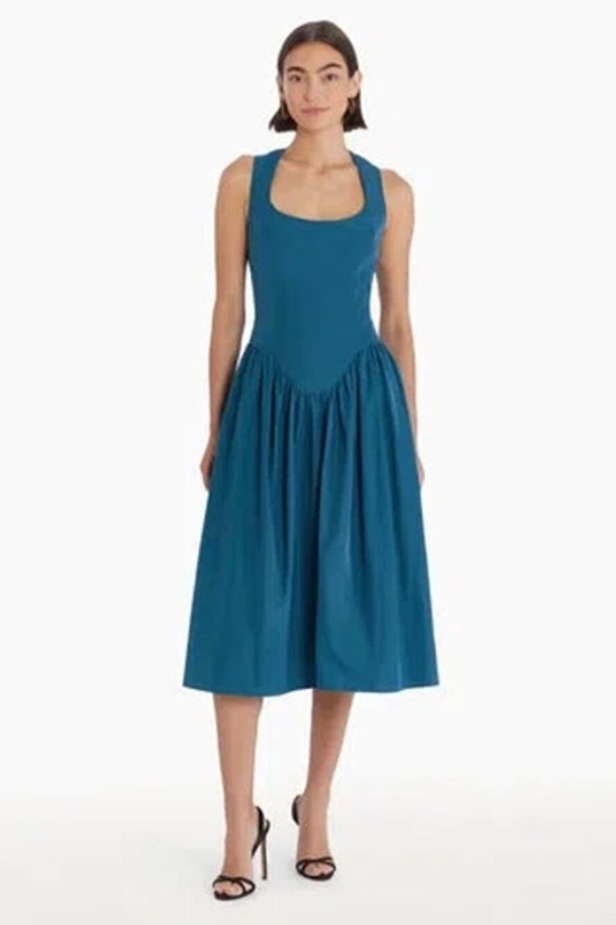 Amanda Uprichard Caspian Dress Rhapsody Blue NWT XS Midi